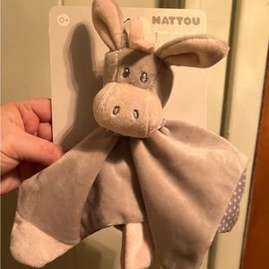 RARE Nattou Cappuccino Donkey Lovey Security Blanket New with Tags